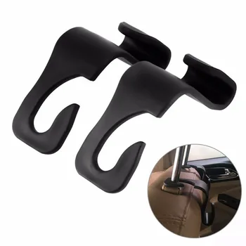 

2pcs/set 20kg Max Load Rotatable Car Seat Back Rest Convenient Hook Coat Hooks Purse Bag Hanging Hanger Bags Organizer Holder
