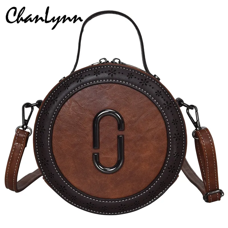 

2019 New Crossbody Bag for Women Round Bag Handbag Female Shoulder Bags Messenger Bag Sac Femme Famous Designer PU Leather