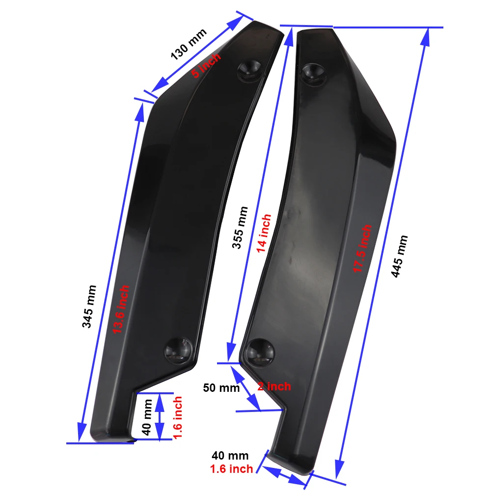 Car bumper spoiler collision diffuser angle protector fin for Volkswagen VW POLO Golf 4 Golf 6 Golf 7 CC Tiguan Passat B5