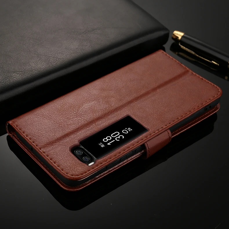 

For Meizu Pro 7 5.2" Premium Leather Wallet Leather Stand Card Slots Case For Meizu Pro 7 Plus 5.7