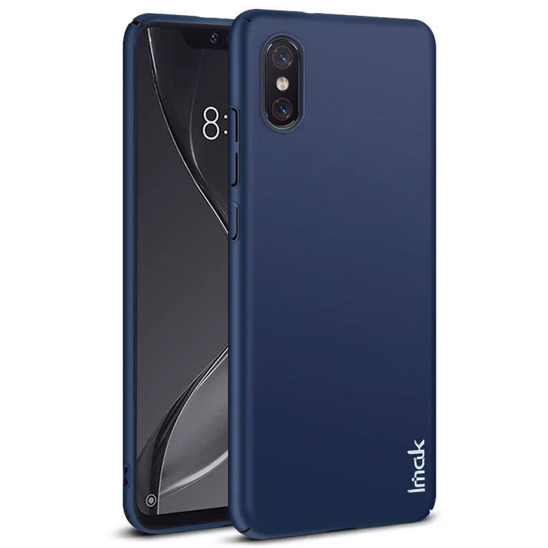 IMAK Jazz чехол для телефона для Xiaomi Mi 8 Explorer edition чехол для ПК Жесткий матовый задний Чехол защита экрана защитная оболочка - Цвет: Синий