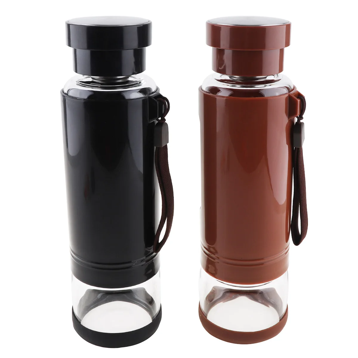 520ml Portable Universal Double Plastic Glass Cup Tea Infusers with