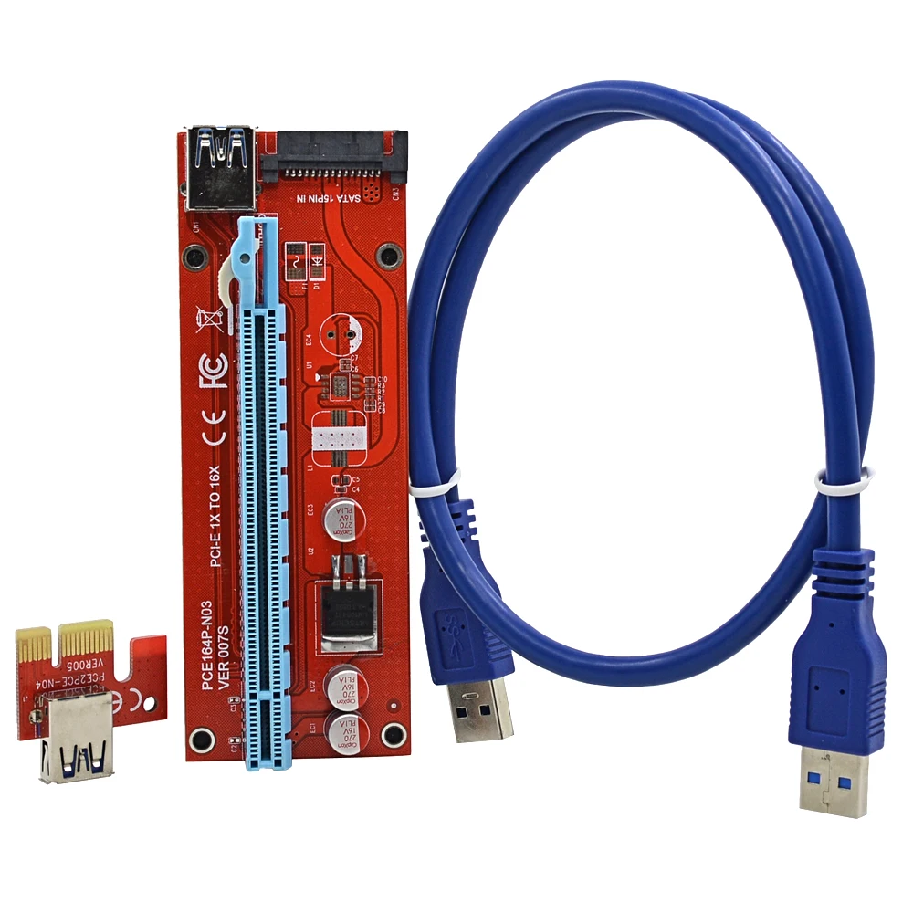 bilder für NOTAYO 20 stücke 60 CM PCI Express PCI-E 1X zu 16X Riser Card Converter + 15Pin SATA Buchse Molex Netzanschluss + USB 3.0 Datenkabel bilder für NOTAYO 20 stücke 60 CM PCI Express PCI-E 1X zu 16X Riser Card Converter + 15Pin SATA Buchse Molex Netzanschluss + USB 3.0 Datenkabel