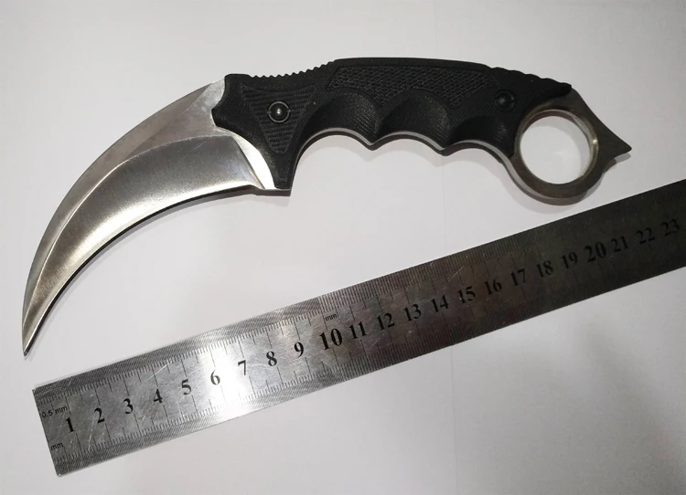 Дешевый Высокая конец Karambit Рабочая поверхность 440 с лезвием G10 Ручка Охота Ножи кемпинг инструменты выживания Тактические Ножи коготь ножи