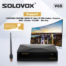SOLOVOX S V6S Satellite TV Receiver Home Theater HD Support M3U CCCAM TV Xtream For Eu Fr USK USA Arab Satellite Receiver
