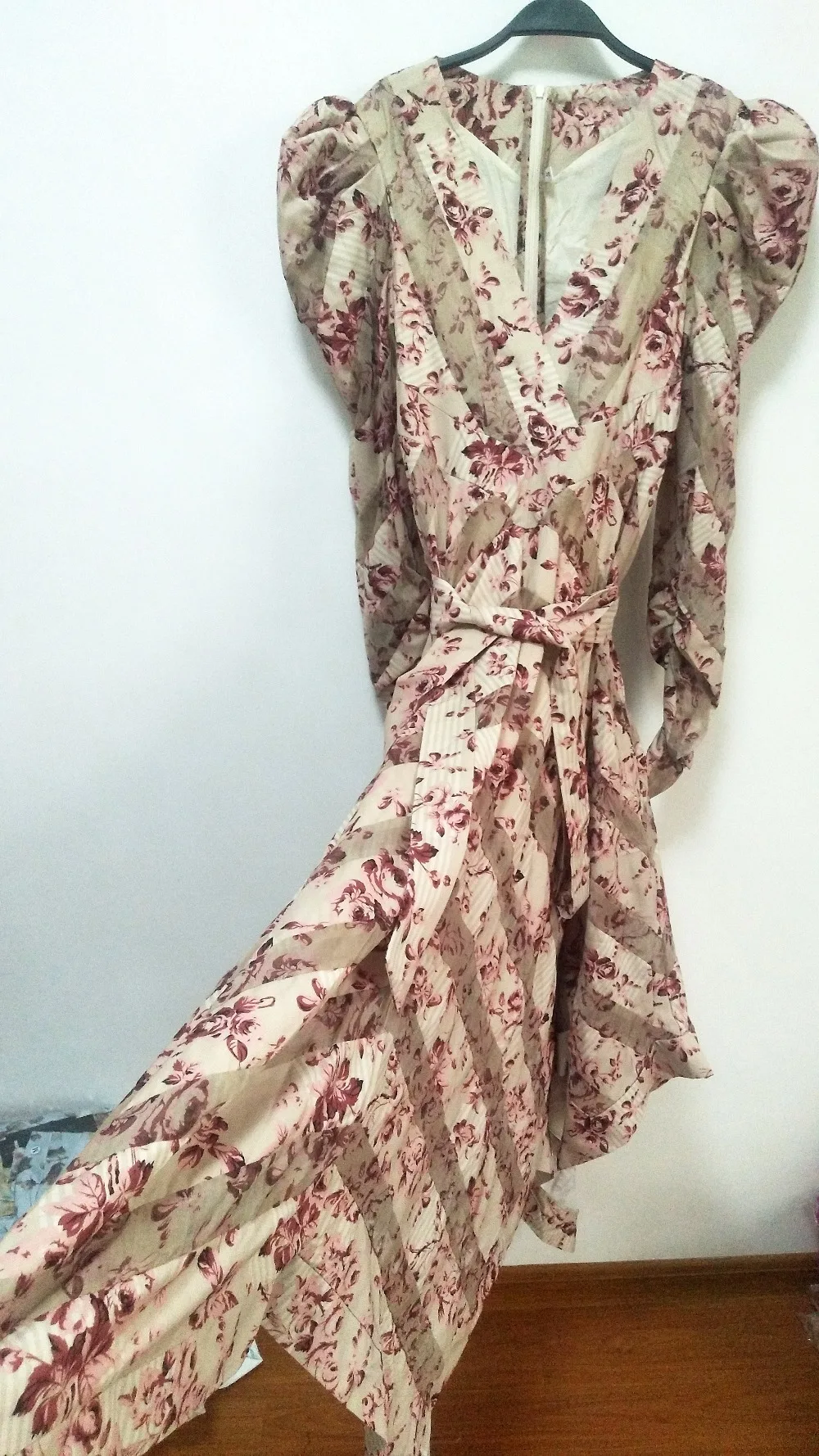 Подиумное дизайнерское высококачественное элегантное женское платье с цветочным принтом, ассиметричное Сексуальное Женское Макси-платье с глубоким v-образным вырезом и завязками Vestidos