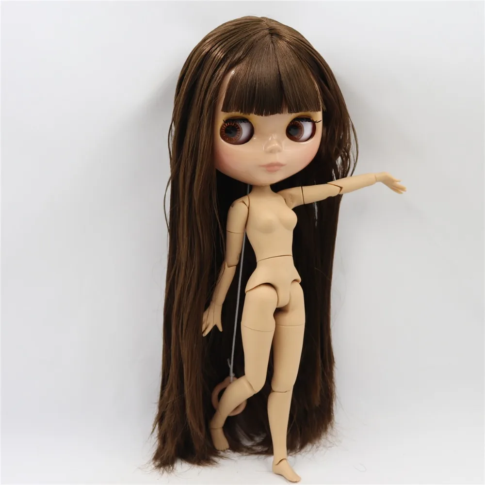 Фабрика blyth кукла 1/6 bjd шарнир тела темная кожа матовое лицо, фиолетовые волосы, кукла без одежды 30 см BL7216