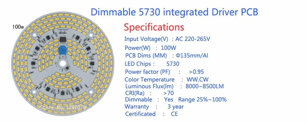 220 v SMD dimmable pcb ic ch 3 W 5 W 7 W 10 W 12 W 15 W 25 W 30 W 40 W 60 W 100 W ic драйвер лампы панель белый теплый белый