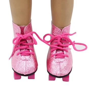 

18 inch doll shoes Glitter Doll Roller Skates For 18 Inch Our Generation Girl Doll accessories