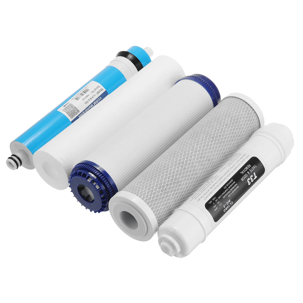 5 Stage Reverse Osmosis RO Water Filters Replacement Set with Water Filter Cartridge 75 GPD Membrane Household Water Purifier 5 Stage Reverse Osmosis RO Water Filters Replacement Set with Water Filter Cartridge 75 GPD Membrane Household Water Purifier