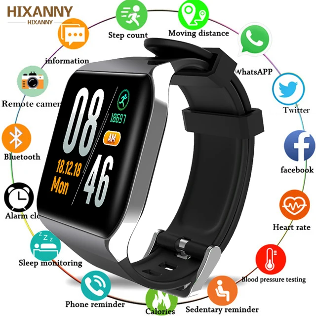 

Hot Fashion Smart Bracelet Band With Heart Rate Monitor Health Sport Running Fitness Tracker Wristband Smart Watch For Men Women