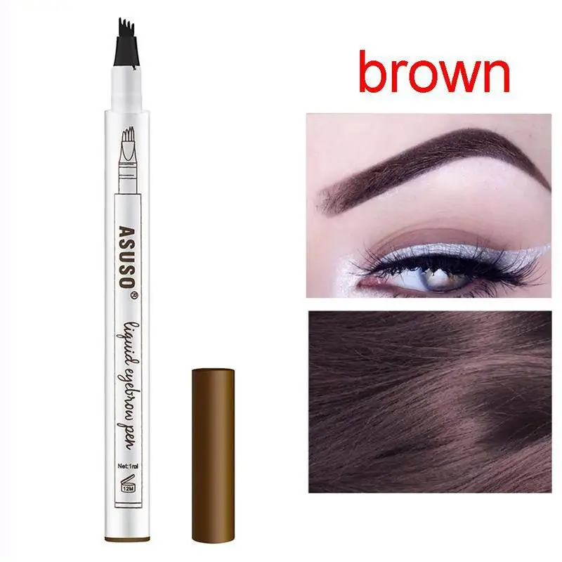 Microblading тату-ручка для бровей, водостойкая, макияж глаз, простое использование, долговечная профессиональная ручка для бровей, глубокий цветной карандаш для бровей - Цвет: B