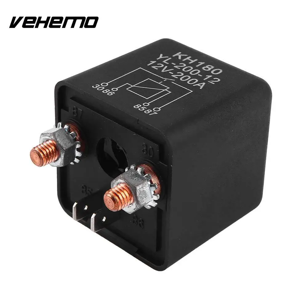 DC 12V 200A Relay 4 Pin For Car Auto Heavy Duty Install Style