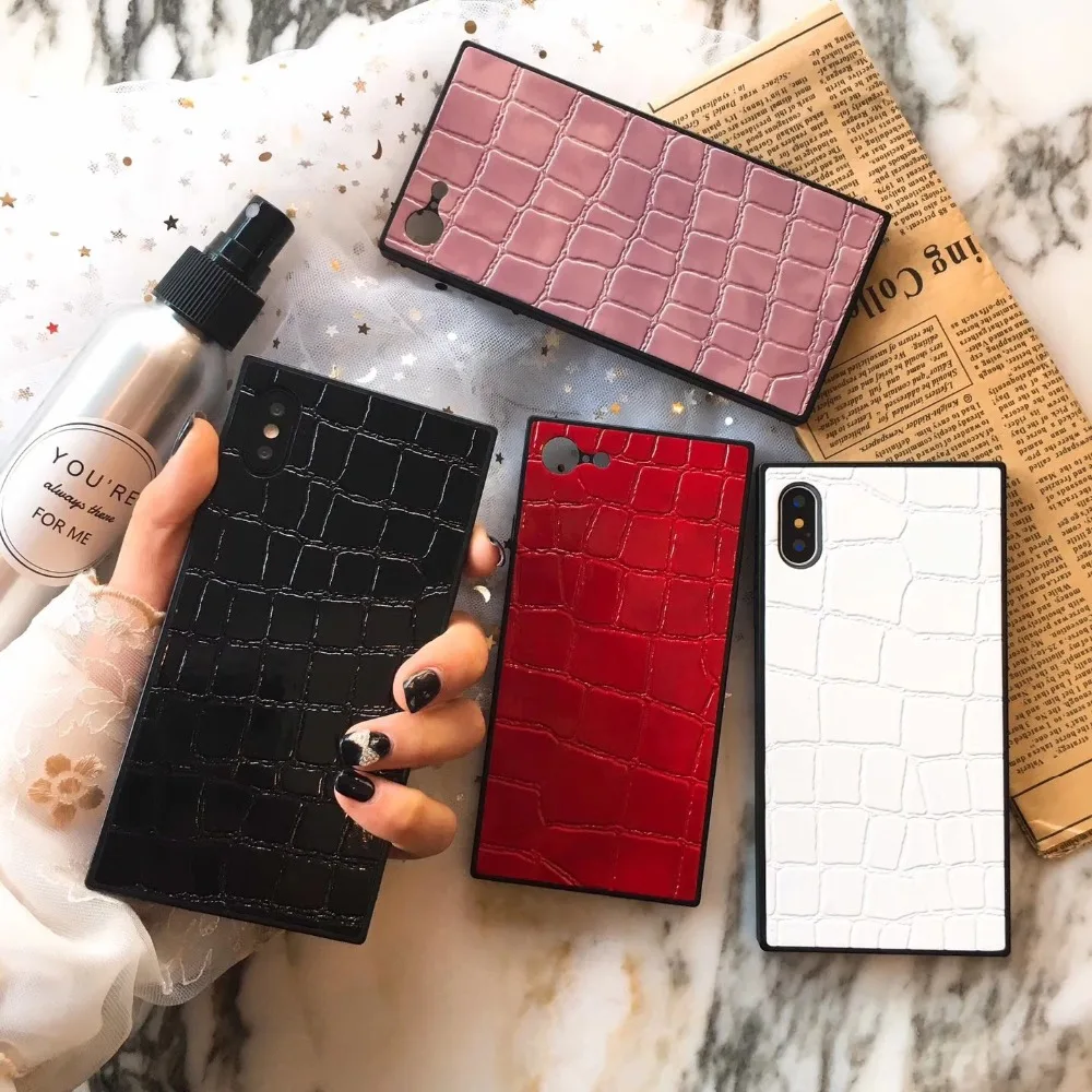 

Stone Pattern Phone Cases for iPhone XS Max XS XR X Hard Plastic Stone Leather Case for iPhone 8 7 6 6S Plus Girly Marble Coque