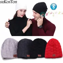Высокое качество модная зимняя вязаная плюс бархатная Беспроводная Bluetooth шапка Гарнитура Hands-free Bluetooth музыкальная шапка для Xiami iPhone x