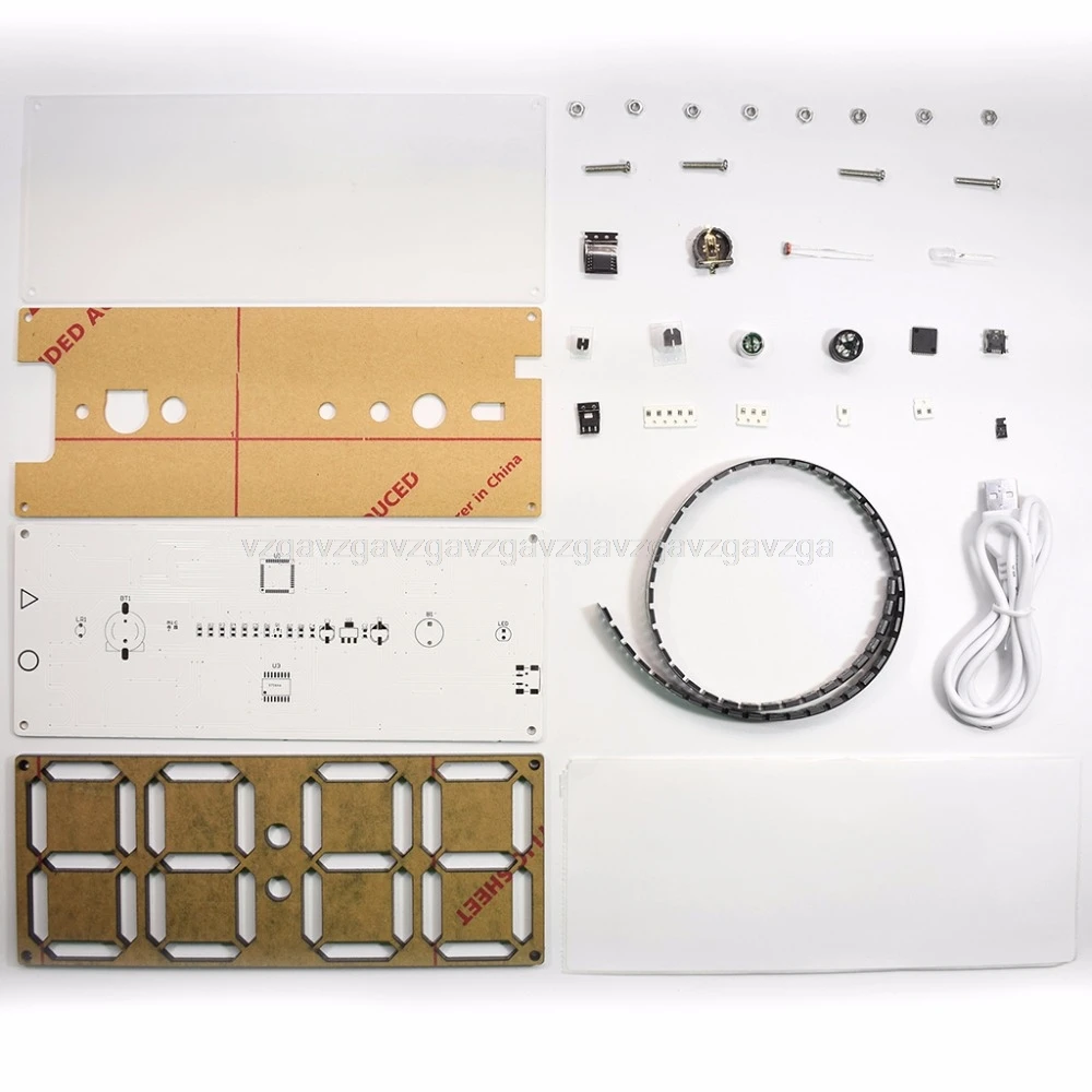 Large Inch Rainbow Color Digital Tube DS3231 Clock DIY with customizable colors Electronic Au23