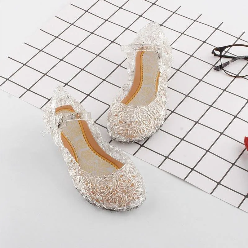 

KEYI TODO Girls Sandals shoes kids girls party Toddler Infant Kids Baby Girls Wedge Cosplay Party Single Princess Shoes 803