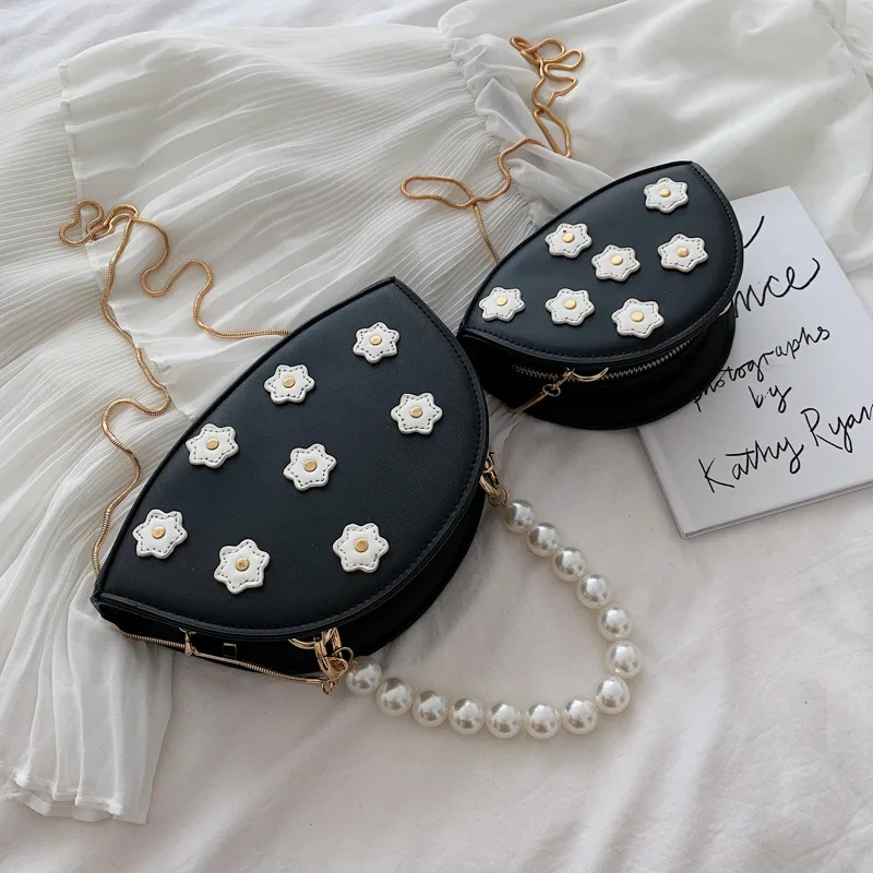 

Female Shell Crossbody Bags For Women 2019 High Quality Leather Luxury Handbag Designer Ladies Pearl Tote Shoulder Messenger Bag