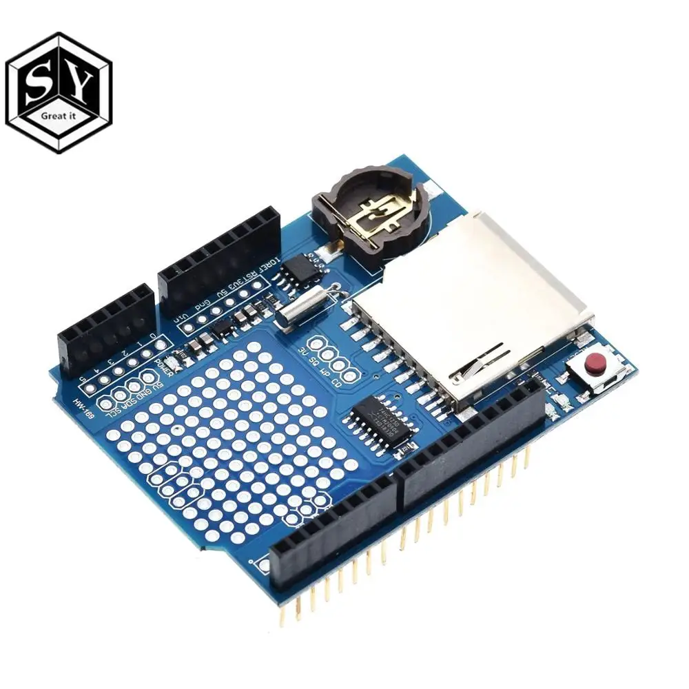 Новый модуль регистратора данных для arduino UNO щит V1.0 SD карты arduino|Интегральные