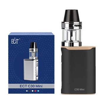 

ECT C30 Mini 30W Atomizer Starter Kit with Kenjoy Met 2ml, 1200mAh, Spare Atomizer Core - Black
