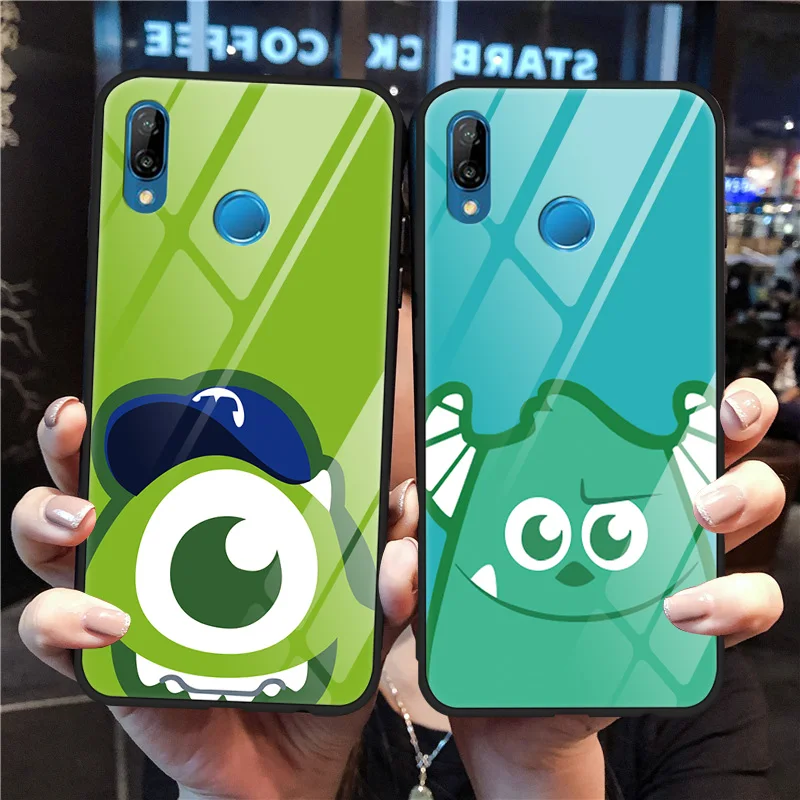 

Tempered Glass Case For Huawei P Smart P30 P20 P9 P10 Plus Mate 20X 9 10 20 Lite Pro Nova 3 3i 4 Y9 2018 2019 Case Cartoon Cute