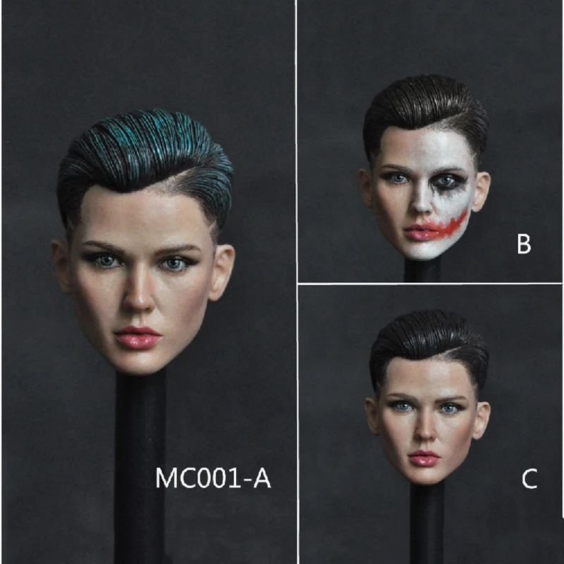 

1/6 Scale Famous Star Ruby Rose Female Women Head Sculpt Carved Model for 12''Suntan Action Figures Toys Gifts