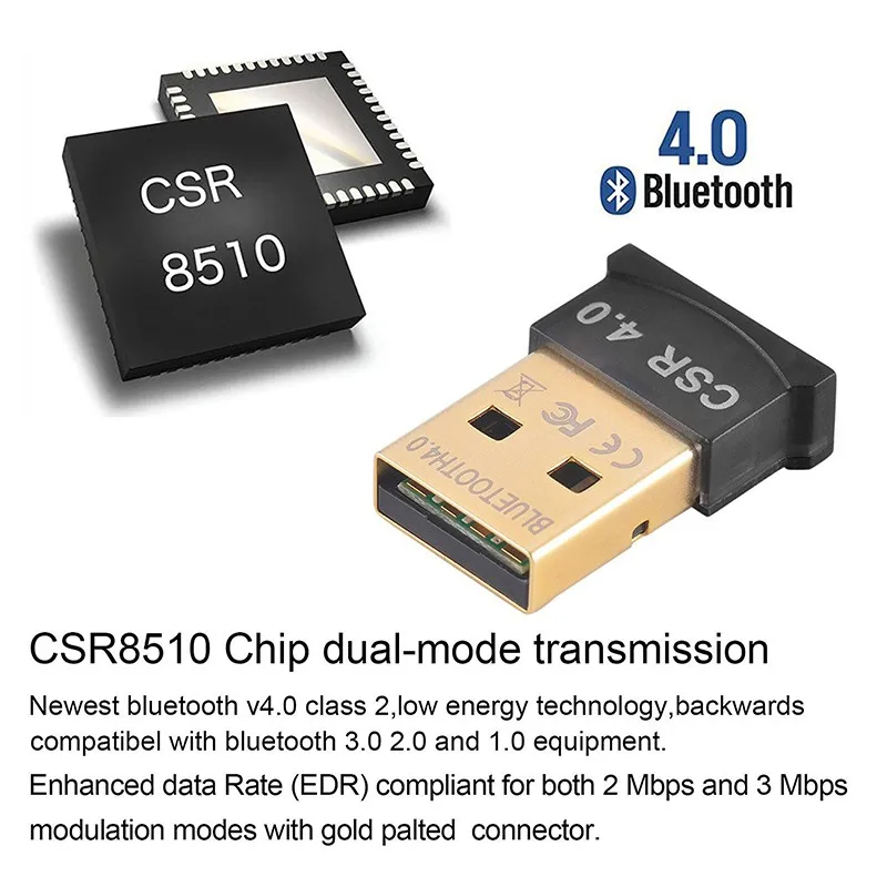 Bluetooth 4,0 мини USB беспроводной адаптер с Bluetooth Dongle приемник передатчик для портативных ПК для Windows XP 7 8 10