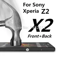 2 stücke/los * (Front + Back) UNITECK Anti-Explosion Super Clear 9 H 2.5D Gehärtetem glas Displayschutzfolie Für Sony Xperia Z2 D6503