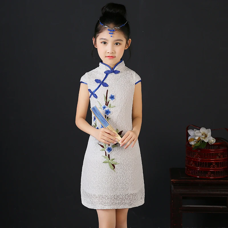 2018 winter elegant floral peacock kimono cheongsam kids baby child dress chinese qipao girls dress 2018 winter elegant floral peacock kimono cheongsam kids baby child dress chinese qipao girls dress