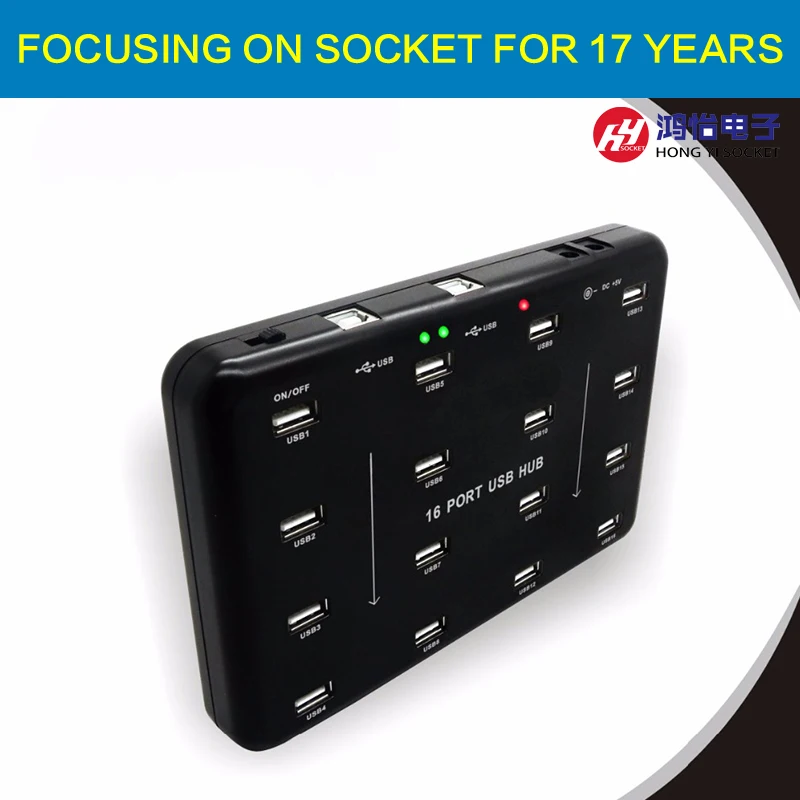 

16 interface industrial grade USB 2.0 HUB hub TF card U disk batch test data replicator