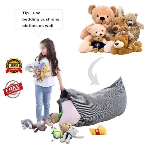 

Large Capacity Thickened Stuffed Doll Clothes Plush Toy Storage Useful Bean Bag