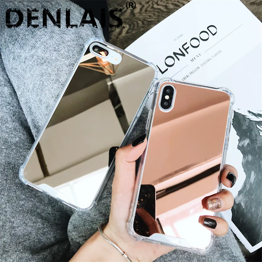 

Luxury Shockproof Case For Samsung Galaxy S8 S9 NOTE 8 9 Case Mirror Soft TPU Clear Cover For Samsung S8 S9 Plus Back Cover Capa