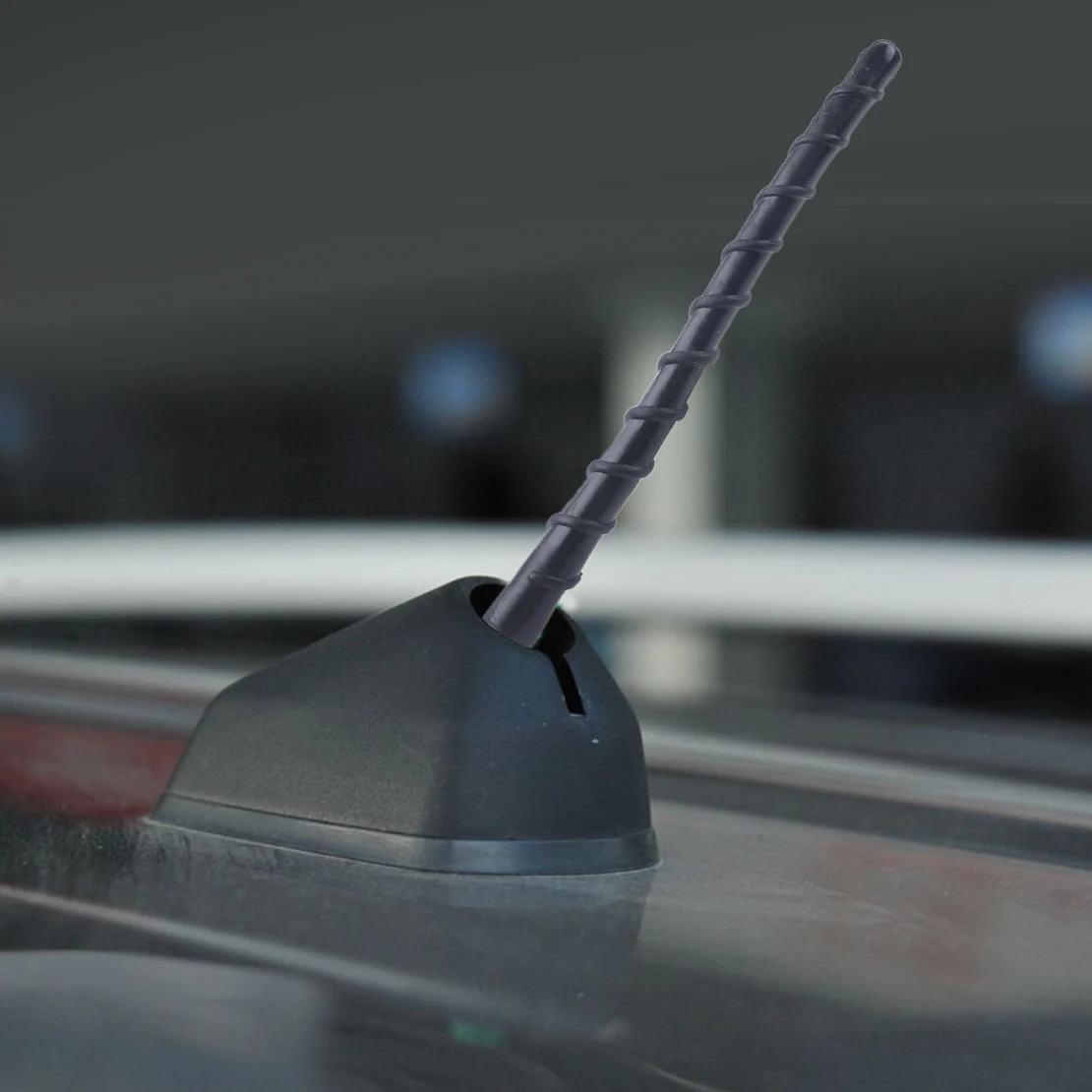 DWCX Black Car Roof Radio Whip Aerial Antenna Pole With Base AM/FM Fit