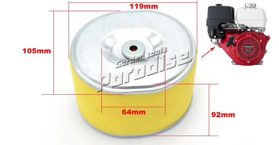 GX390 air filter 6