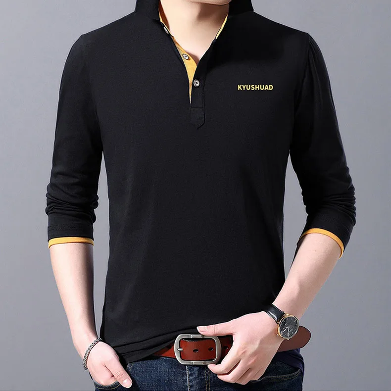 Mwxsd brand Casual mens long sleeve cotton polo men Autumn soft solid poloshirt men high quality polos tee camisa masculina polo