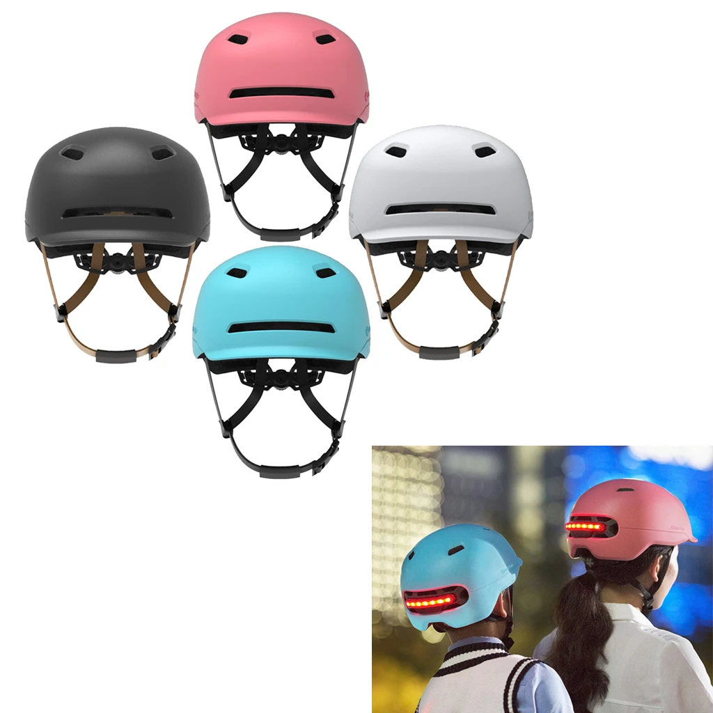

Kids Adults Sports Highly Visible Helmet LED Lighting Breathable Bicycle BXM Motorcycle Skate Safety with Alarming Signal