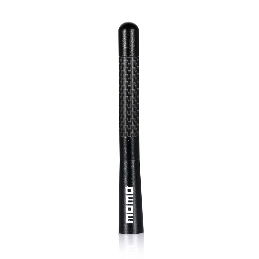 

High Quality Momo 4.7 inch Black Carbon Fiber Car Roof AM/FM Radio Aerial Decorative Antenna Universal for Most Vehicle Auto Car