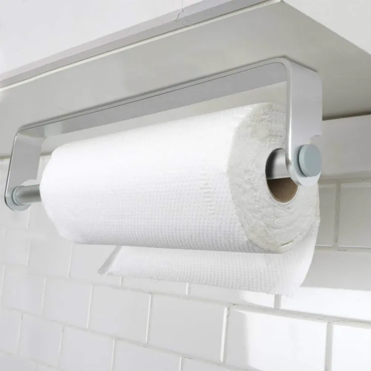 Настенный кухонный бумажный держатель для бумажных салфеток, рулонный Органайзер под шкаф для кухни, ванной комнаты, комнаты ремесла