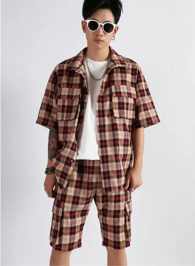 M-2XL! Новая модная летняя повседневная Свободная рубашка с карманами, костюм с рубашкой с короткими рукавами