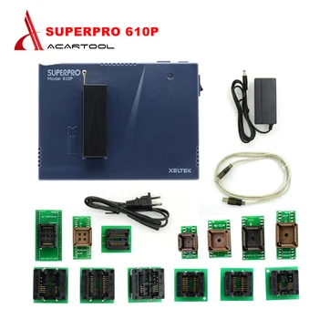 

best price Xeltek Original Superpro 610P High speed Device USB Universal IC Chip Programmer + 13pcs Burn Block free shipping