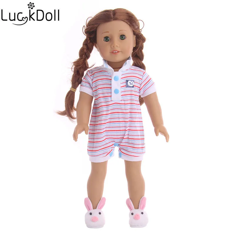 Розовый комбинезон LUCKDOLL 18 дюймов американская кукла 43 см аксессуары для одежды