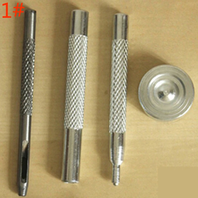 655 Type One set /4PCS 10mm Hand Punch Tool Set For Poppers Metal Snap