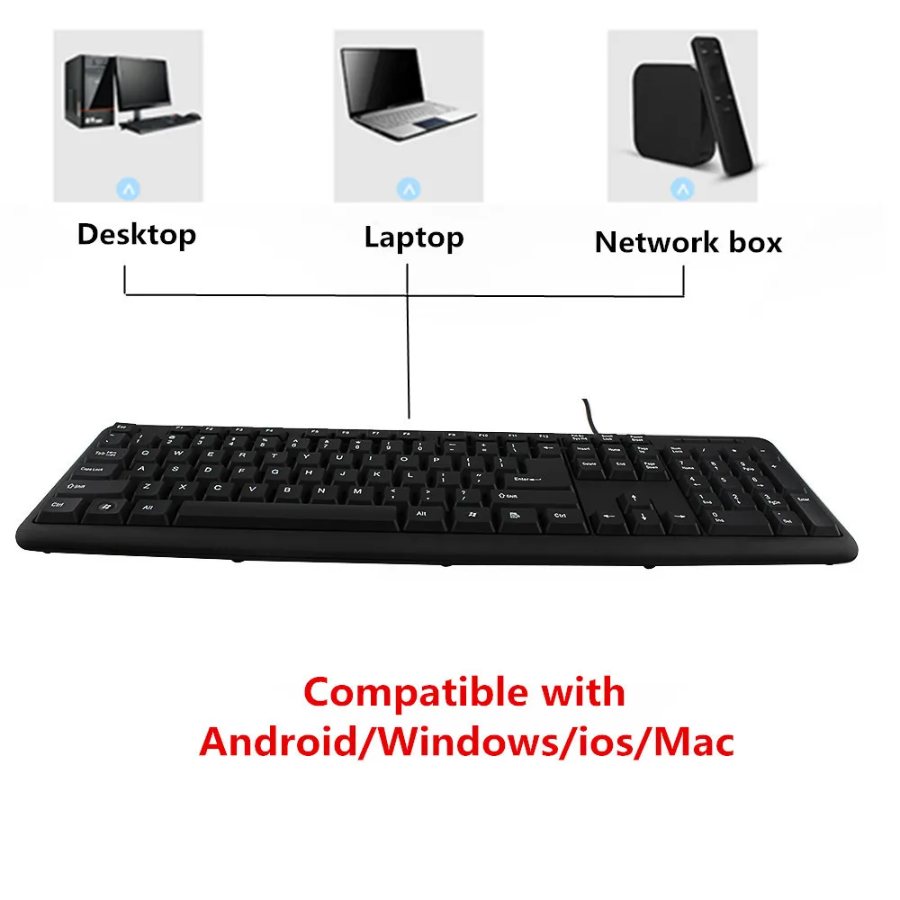  Wired Keyboard 104 Keys Mechanical Keyboards USB Computer Gaming Keypad For PC Desktop Laptop Tecla