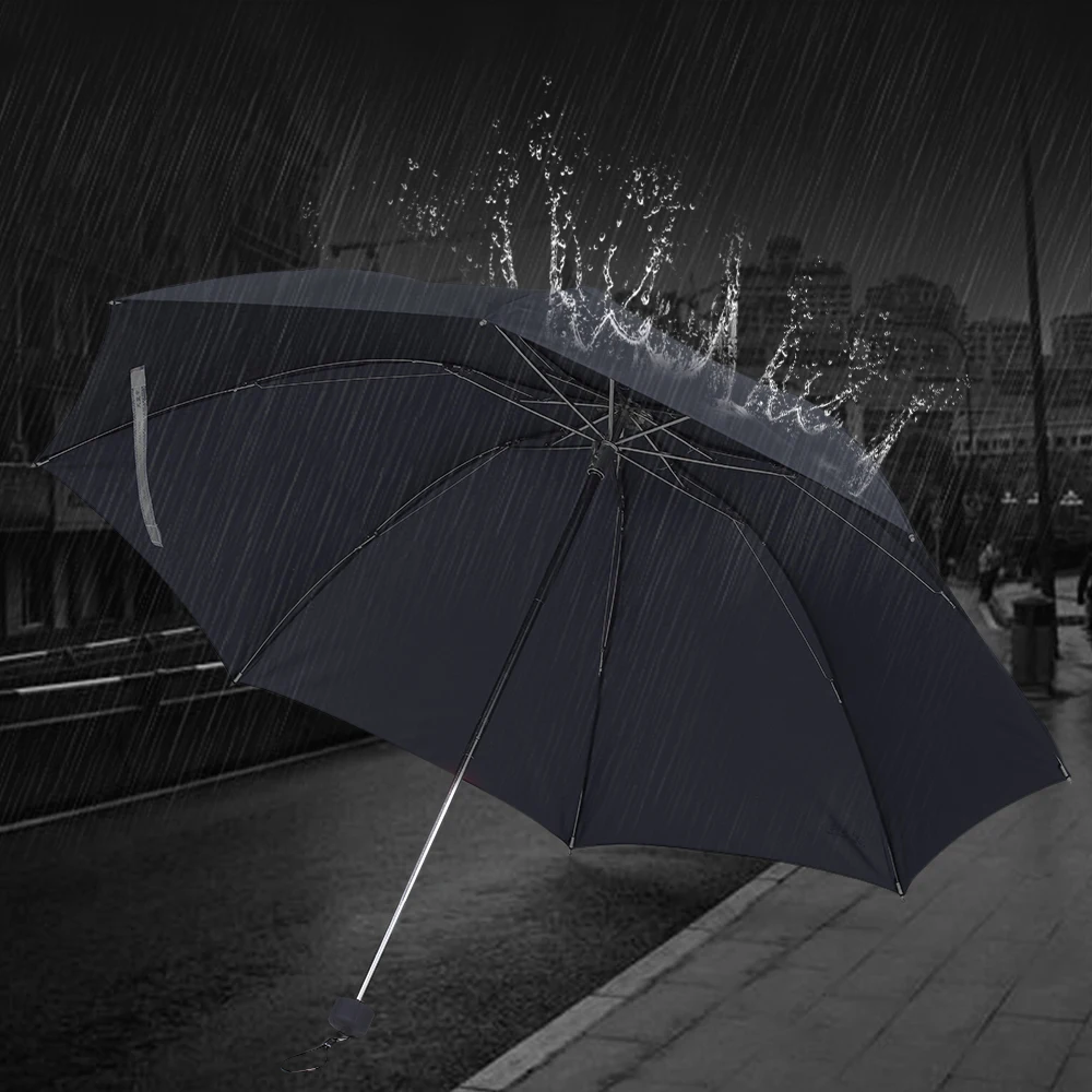 8 Rib Windproof Portable 39 inches Folding Travel Umbrella Tri Folded