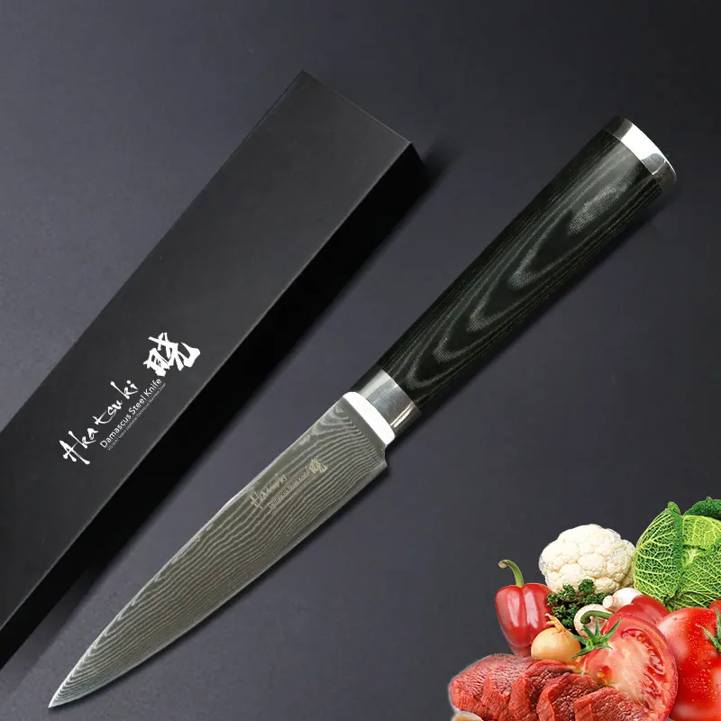 Damascus Knives Chef Knife Japanese Kitchen Knife Damascus VG10 Stainless Steel Utility Knives 5\ Damascus Knives Chef Knife Japanese Kitchen Knife Damascus VG10 Stainless Steel Utility Knives 5\