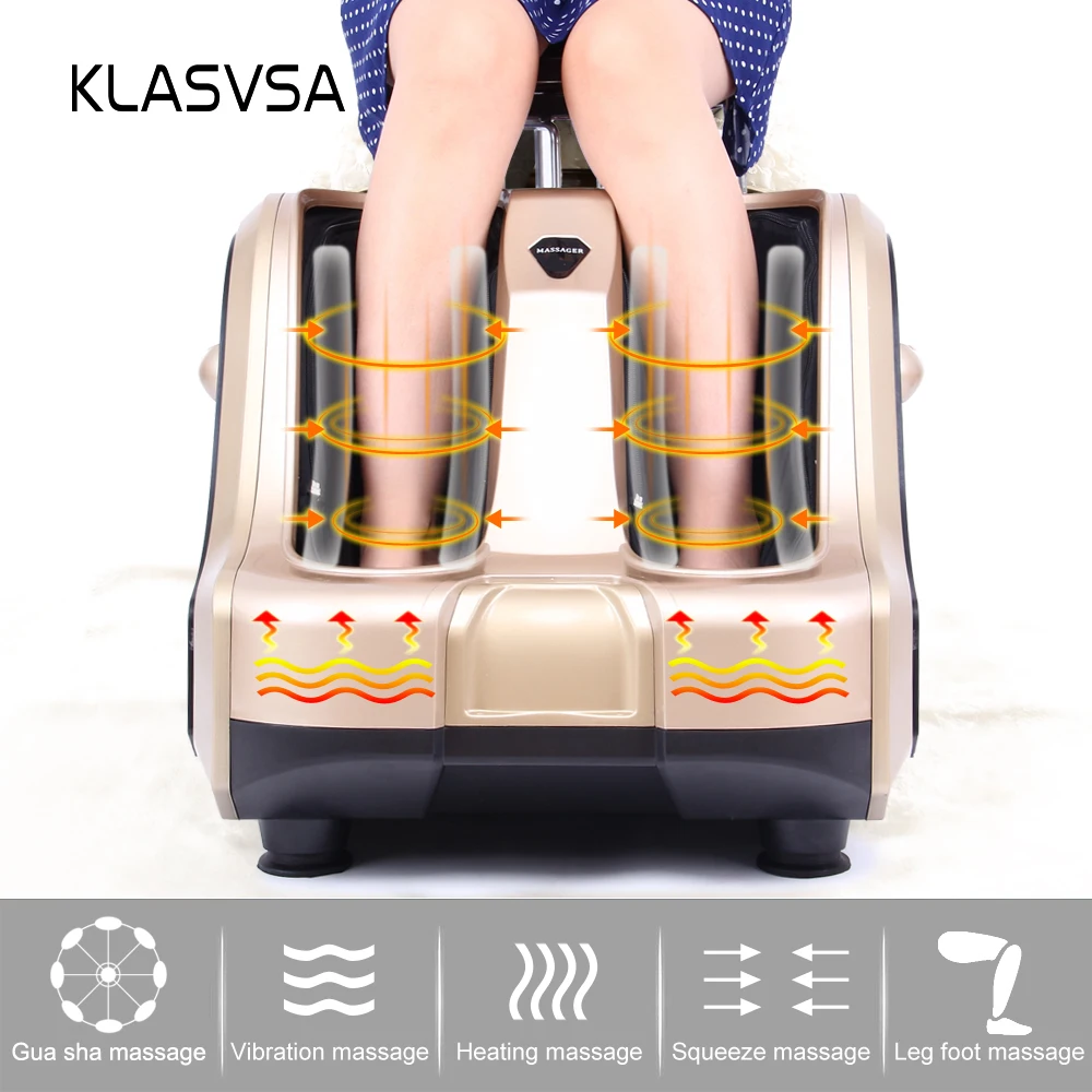 KLASVSA الساخن التدفئة الكهربائية مُدلك لرجل القدم شياتسو هزاز الأسطوانة العلاج التفكير الألم الإغاثة الرعاية الصحية الاسترخاء