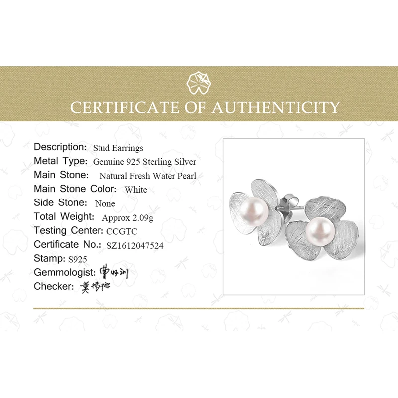 Lotus Fun реальные стерлингового серебра 925 натуральный жемчуг ручной работы Fine Jewelry