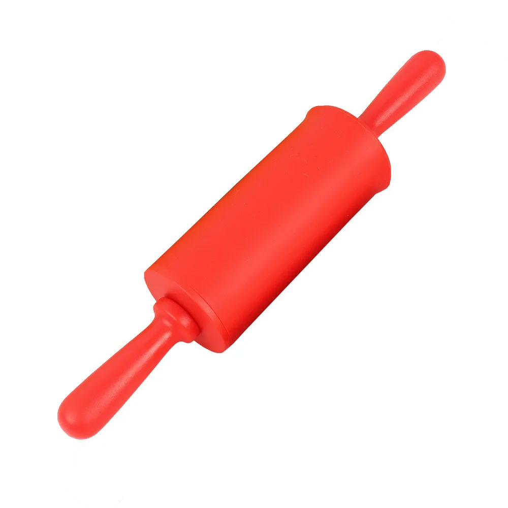 9,1 дюймов антипригарная силиконовая Скалка кондитерский тесто ролик кухонный инструмент для выпечки с пластиковой ручкой для детской кухни@ P2 - Цвет: G