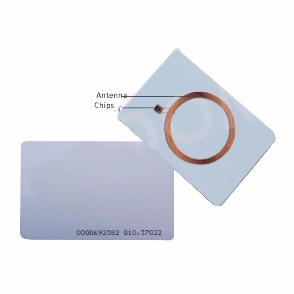 

100pcs Id card thin ID access control card 125KHZ TK4100 white RFID card size 85.5X54mm/ 10 number code