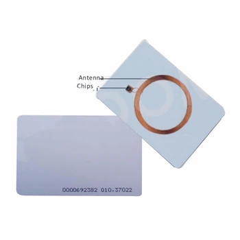 

100pcs Id card thin ID access control card 125KHZ TK4100 white RFID card size 85.5X54mm/ 10 number code